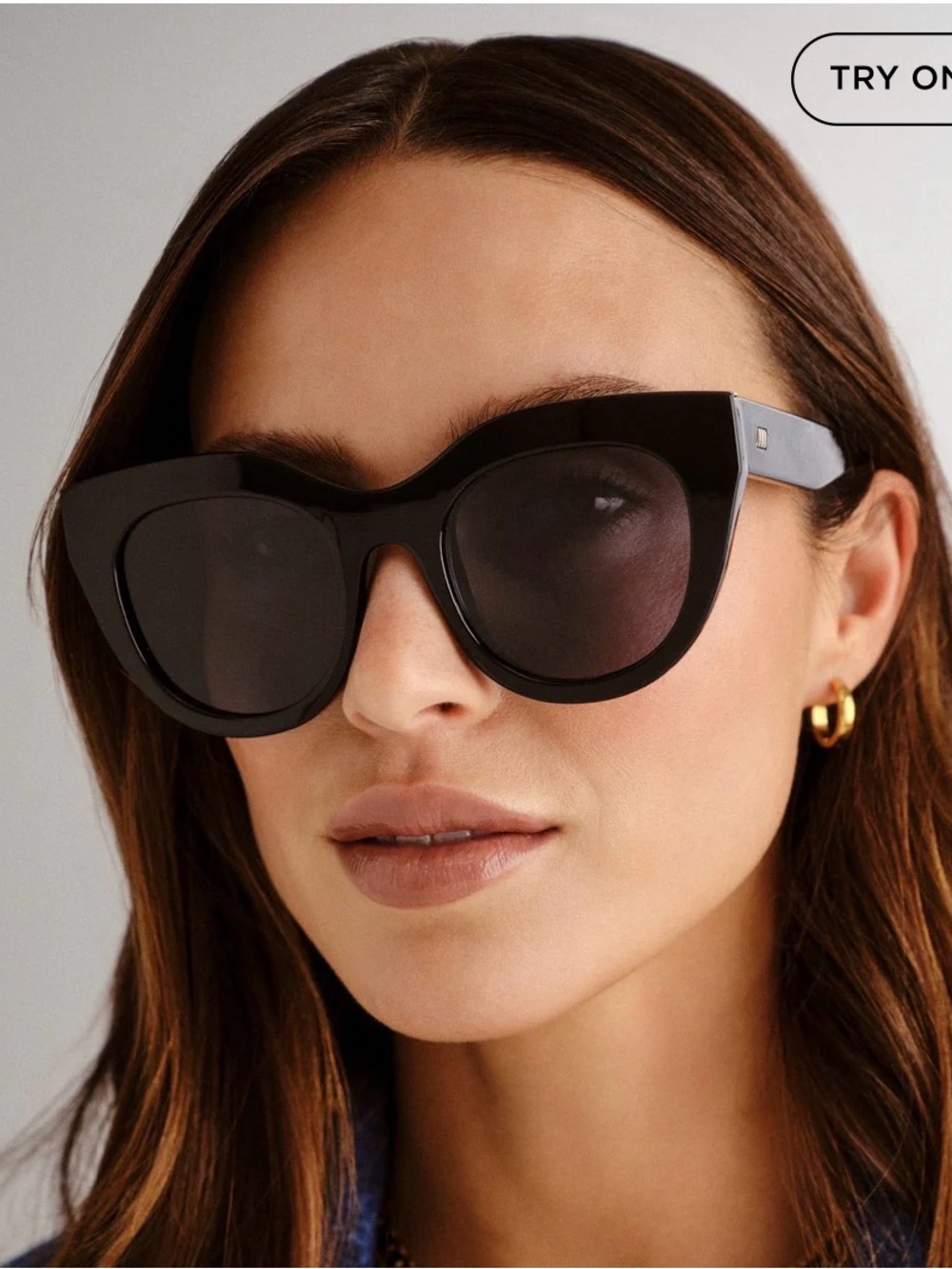 Le Specs Air Heart Black Cat-Eye Sunglasses